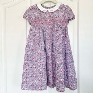 Jojo Maman Bebe Peter Pan collar smocked floral ditsy dress EEUC/New condition